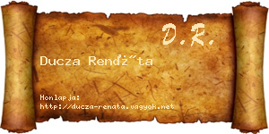 Ducza Renáta névjegykártya