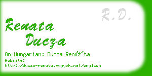 renata ducza business card